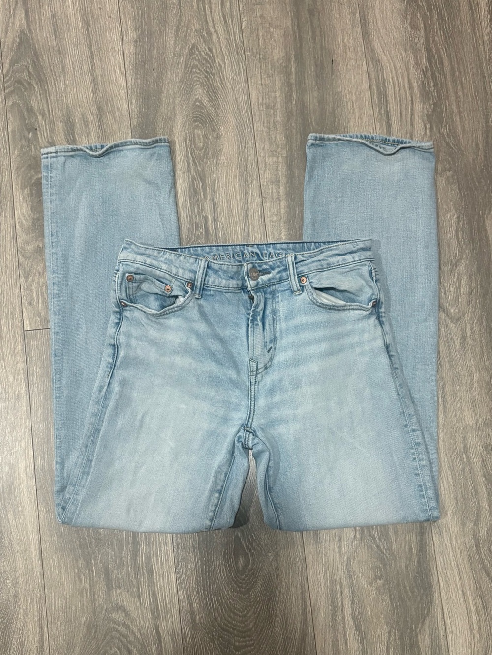 American Eagle Outfitters Light Wash Straight Jeans